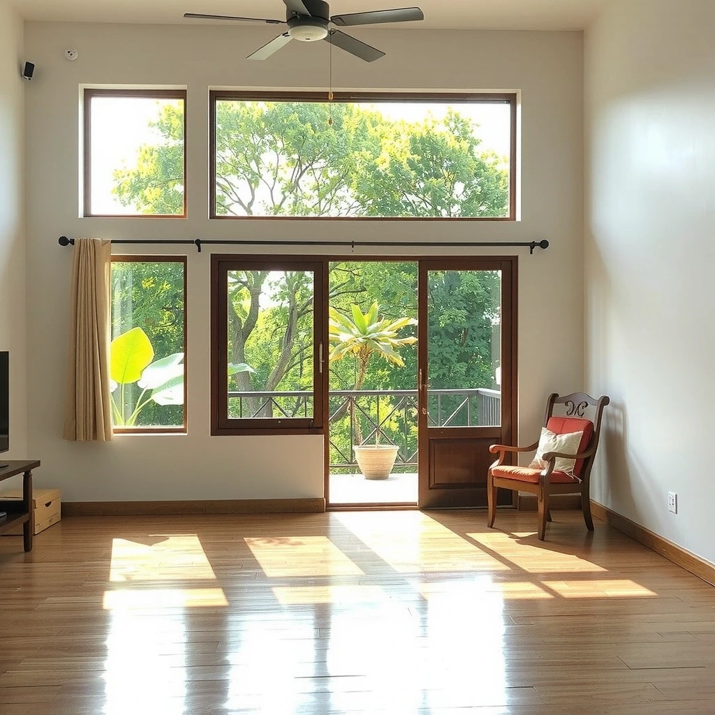 Sunlit minimalist living room in Davao City